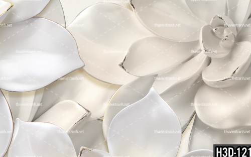 Tranh dán tường Hoa 3D- batch_H3D-121 - Tranh tường chất lượng cao